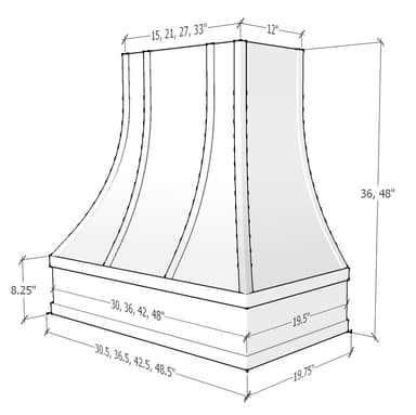 Asheville Curved - Block Moulding & Straps 2V3036